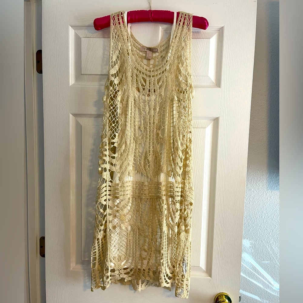 Glittery, lace Dress with full slip lining, Size medium/size 8